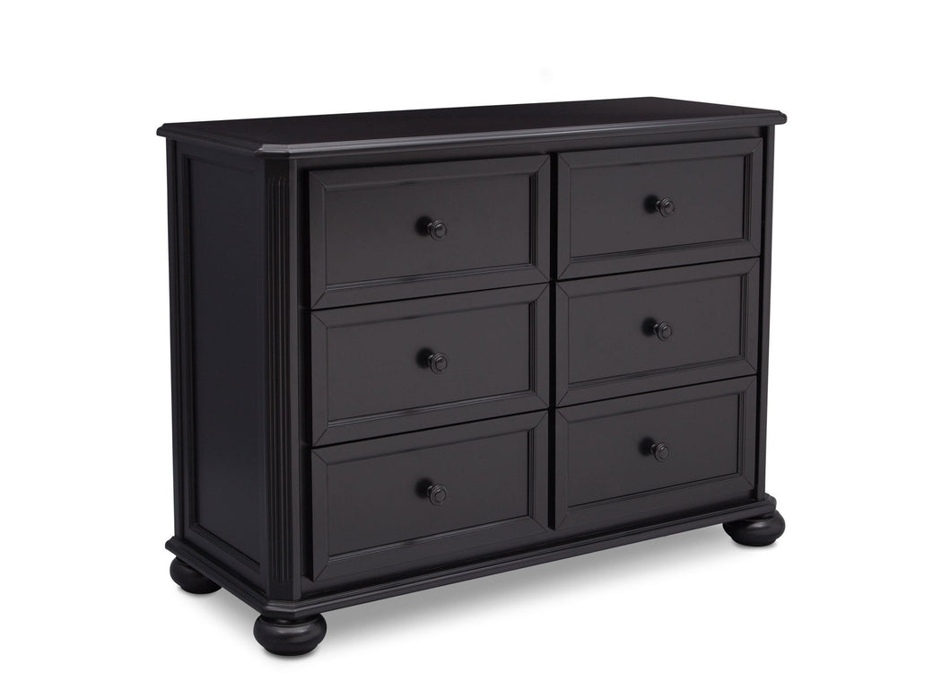 Simmons Kids Ebony (0011) Peyton 6 Drawer Dresser Side View b3b