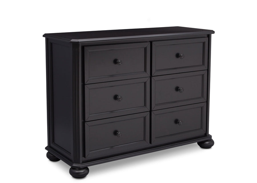 Simmons Kids Ebony (0011) Peyton 6 Drawer Dresser Side View b3b 4-Peyton 6 Drawer Dresser