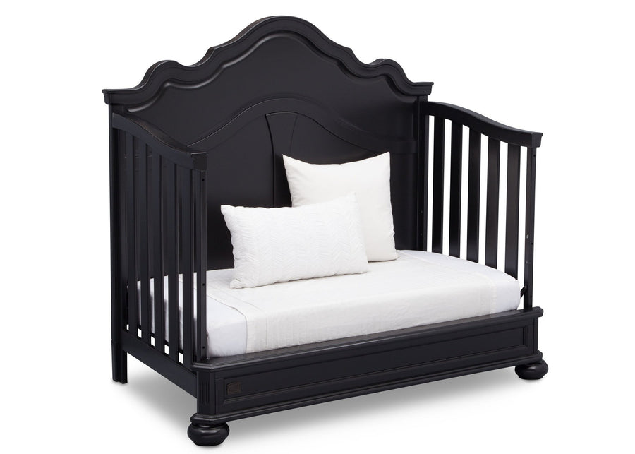 Simmons Kids Ebony (0011) Peyton Crib n' more Daybed conversion side view b5b 10-Peyton Crib 'N' More