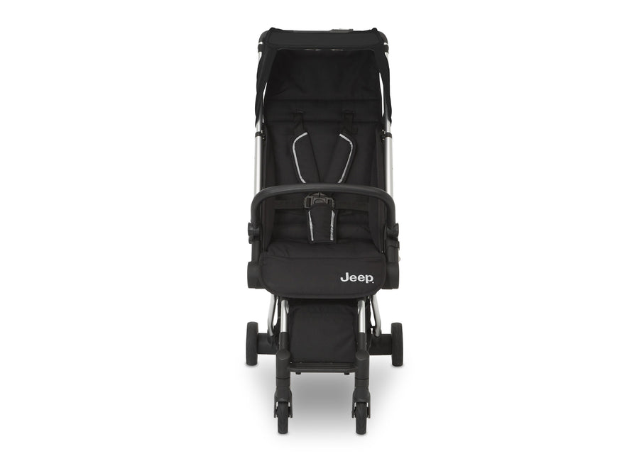Jeep Jet Black (2095) Arrow Travel Stroller, Front Silo View 3-Arrow Travel Stroller