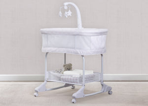 Pink Fresco (2328) 0-SleepCool Rocking Bassinet with Airflow Mesh