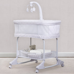 Pink Fresco (2328) 35302-2328 10-SleepCool Rocking Bassinet with Airflow Mesh