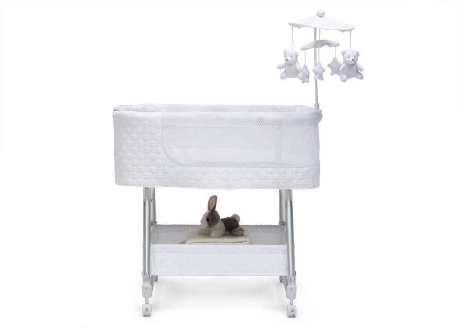 White (100) 5-Nod Bassinet - Smart Sleeper Compatible with Amazon Alexa, Google Assistant and Delta Children Connect App