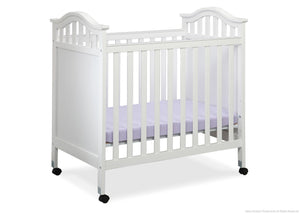 Delta Children White (100) Bella Cozy Portable Crib Side View Left a2a 9-Bella Cozy Portable Crib