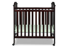 Delta Children Dark Chocolate (207) Bella Cozy Portable Crib Front View b1b 2-Bella Cozy Portable Crib
