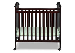 Delta Children Dark Chocolate (207) Bella Cozy Portable Crib Front View b1b 1-Bella Cozy Portable Crib