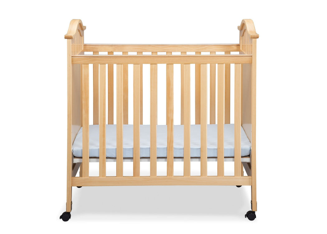 Delta Children Natural (260) Bella Cozy Portable Crib Front View c1c
