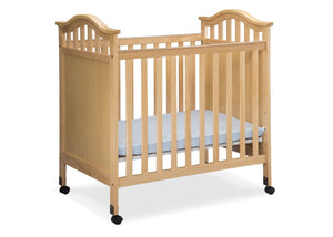 Delta Children Natural (260) Bella Cozy Portable Crib Side View Right c2c 15-Bella Cozy Portable Crib