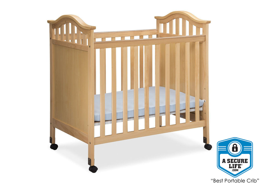 Delta Children Natural (260) Bella Cozy Portable Crib Side, With Seal, c3c 6-Bella Cozy Portable Crib
