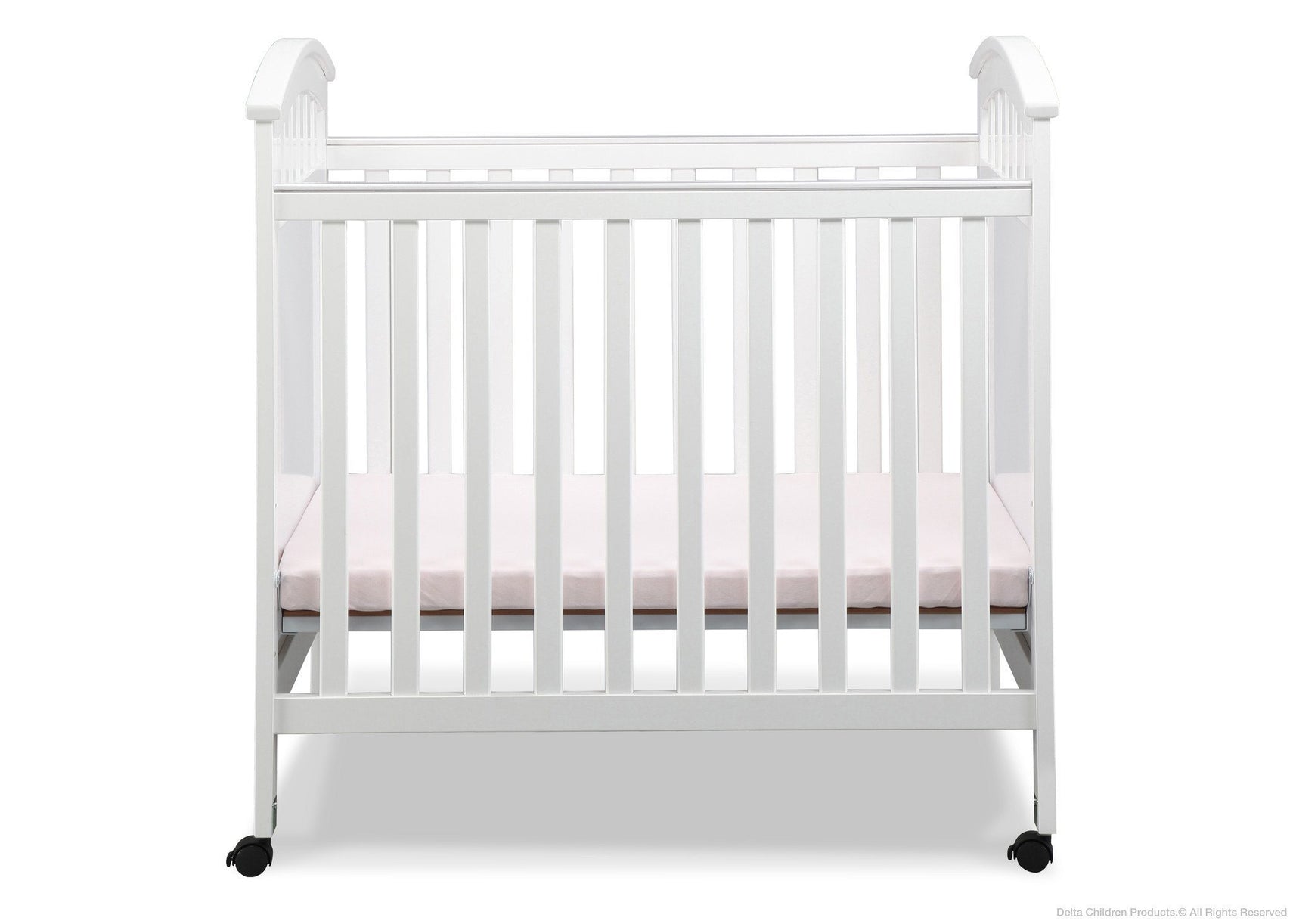 Delta Children White (100) Americana Cozy Crib Front View a2a