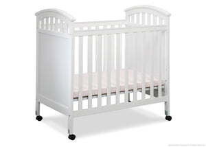 Delta Children White (100) Americana Cozy Crib Side View a1a 6-Americana Cozy Crib