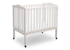 Delta Children Bianca (130) Portable Folding Crib with Mattress, angled view a6a 3-Portable Folding Crib with Mattress