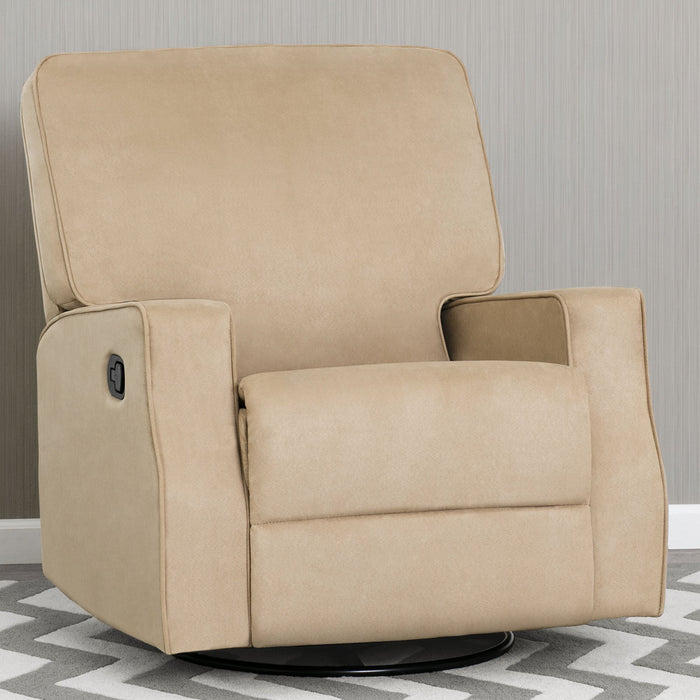 Beige (276) 1-Caleb Nursery Recliner Glider Swivel Chair