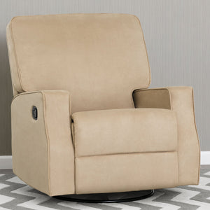 Beige (276) 13-Caleb Nursery Recliner Glider Swivel Chair