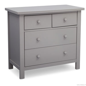 Delta Children Grey (026) 4 Drawer Dresser Side View a2a 20-Rowen 4 Drawer Dresser