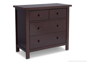 Delta Children Black Espresso (907) 4 Drawer Dresser Side View c2c 10-Rowen 4 Drawer Dresser