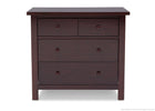 Delta Children Black Espresso (907) 4 Drawer Dresser Front View c1c 3-Rowen 4 Drawer Dresser