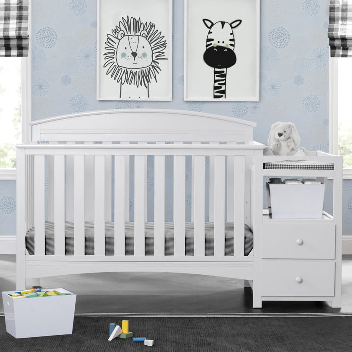 Abby Crib N Changer Bianca White 130 0-Abby Crib N Changer
