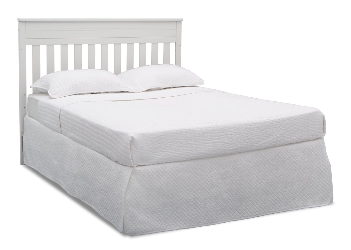 Delta Children Bianca White (130) Presley Convertible Crib N Changer (530260), Full Size Bed, b6b