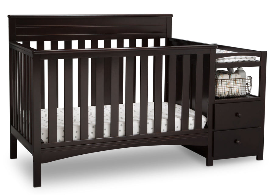 Delta Children Dark Chocolate (207) Presley Convertible Crib N Changer (530260), Right Angle, c3c 14-Presley Convertible Crib and Changer