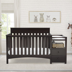 Delta Children Dark Chocolate (207) Presley Convertible Crib N Changer 35-Presley Convertible Crib and Changer