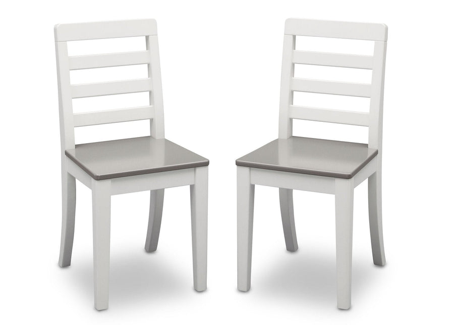 Bianca White with Grey (166) 9-Gateway Table & 2 Chair Set