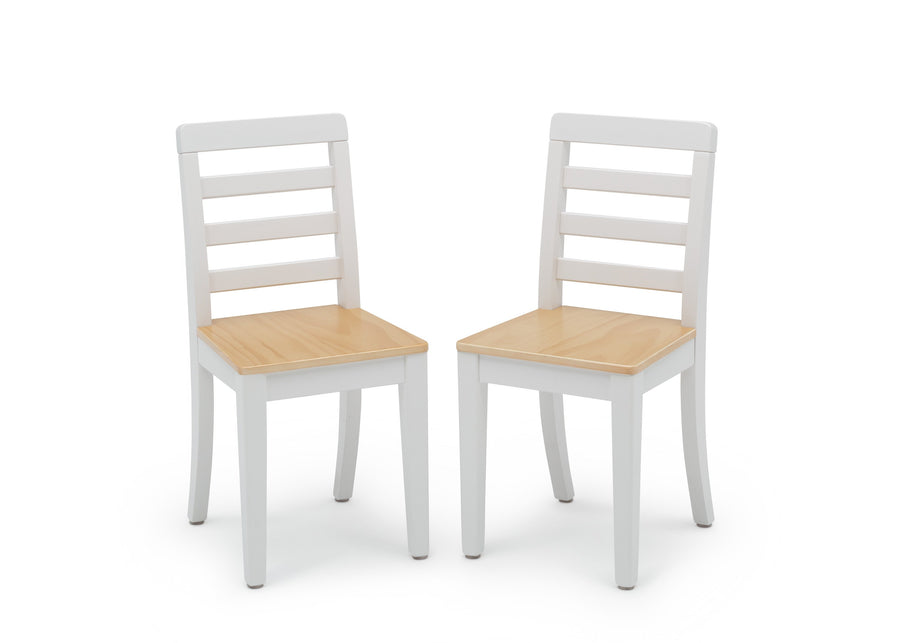 White and Natural (196) 11-Gateway Table & 2 Chair Set