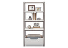 Delta Children Bianca White with Grey (166) Gateway Ladder Shelf, Front View with Props a6a 3-Gateway Ladder Shelf