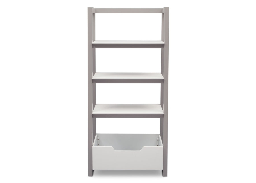 Delta Children Bianca with Grey (166) Gateway Ladder Shelf, Front View a4a 2-Gateway Ladder Shelf