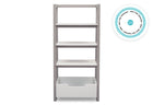 Delta Children Bianca White with Grey (166) Gateway Ladder Shelf 5-Gateway Ladder Shelf