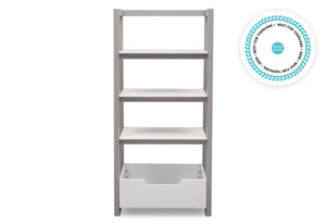 Delta Children Bianca White with Grey (166) Gateway Ladder Shelf 4