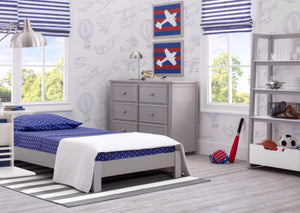 Grey (026) 0-Platform Twin Bed