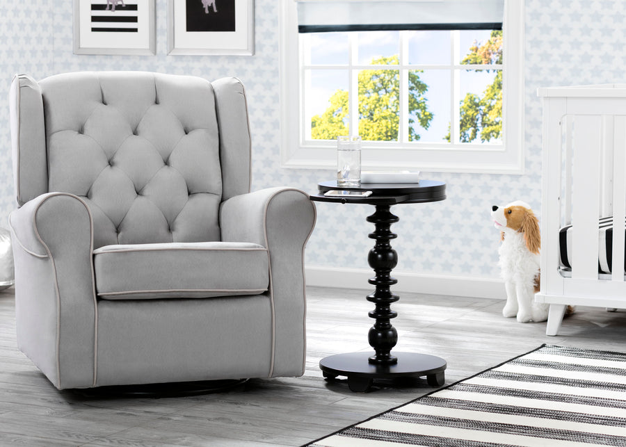 Delta Children Ebony (0011) Emery End/Side Table (531460), Nursery Shot, c1c 9-Jenny Lind Nightstand