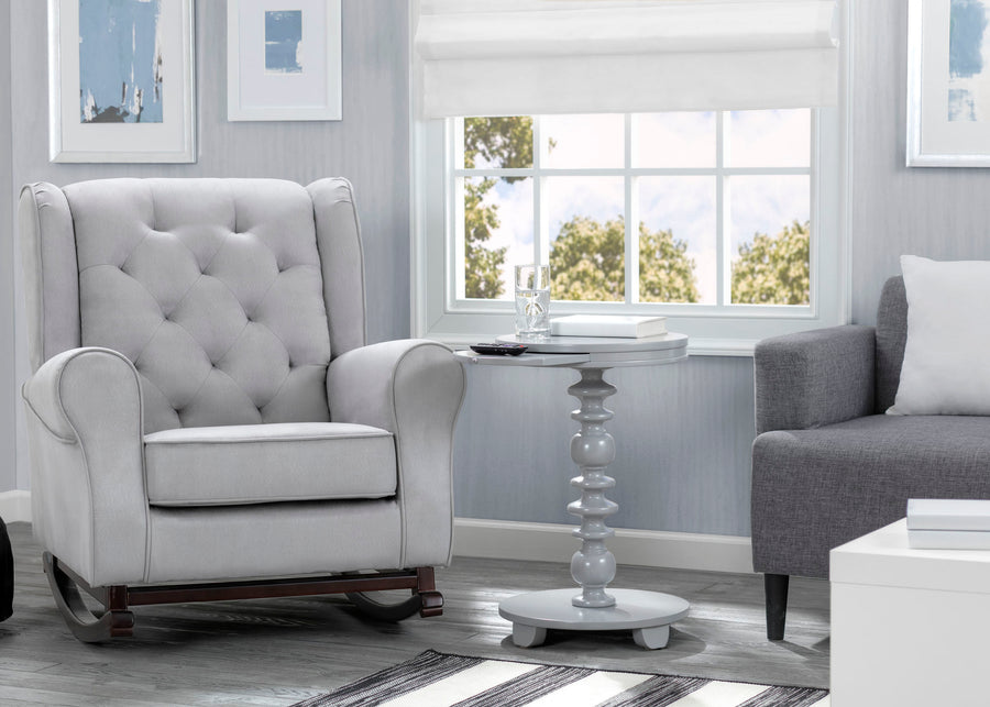 Delta Children Grey (026) Emery End/Side Table (531460), Living Room Shot, a2a 2-Jenny Lind Nightstand