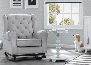 Delta Children Misty Blue (1330) Emery End/Side Table (531460), Nursery Shot, d1d 3-Jenny Lind Nightstand