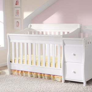 Delta Children White (100) Bridgeport Crib N' Changer, Room View a1a 13-Bridgeport Crib N Changer