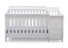 Delta Children White (100) Bridgeport Crib N' Changer, Front View a2a 2-Bridgeport Crib N Changer
