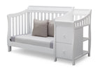 Delta Children White (100) Bridgeport Crib N' Changer, Day Bed Conversion a5a 4-Bridgeport Crib N Changer