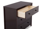 Delta Children Dark Chocolate (207) 3 Drawer Dresser, detail view, c4c 4-3 Drawer Dresser