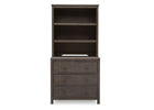 Delta Children Rustic Grey (084) Cambridge Bookcase/Hutch, front view, a3a 4-Cambridge Bookcase/Hutch