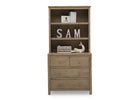Delta Children Rustic Driftwood (112) Cambridge Bookcase/Hutch, front view, b3b 6-Cambridge Bookcase/Hutch
