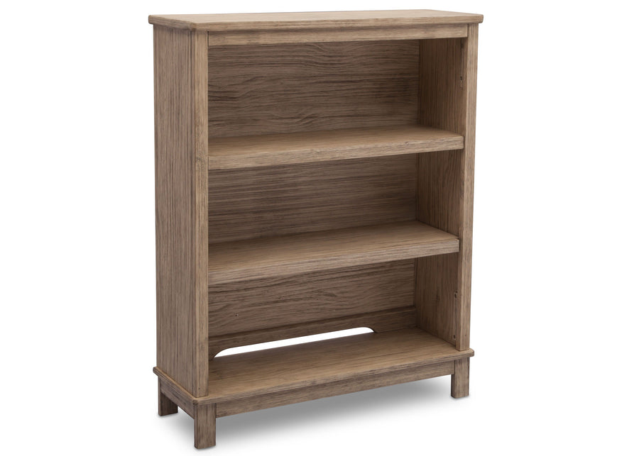 Delta Children Rustic Driftwood (112) Cambridge Bookcase/Hutch, angled view, b2b 5-Cambridge Bookcase/Hutch