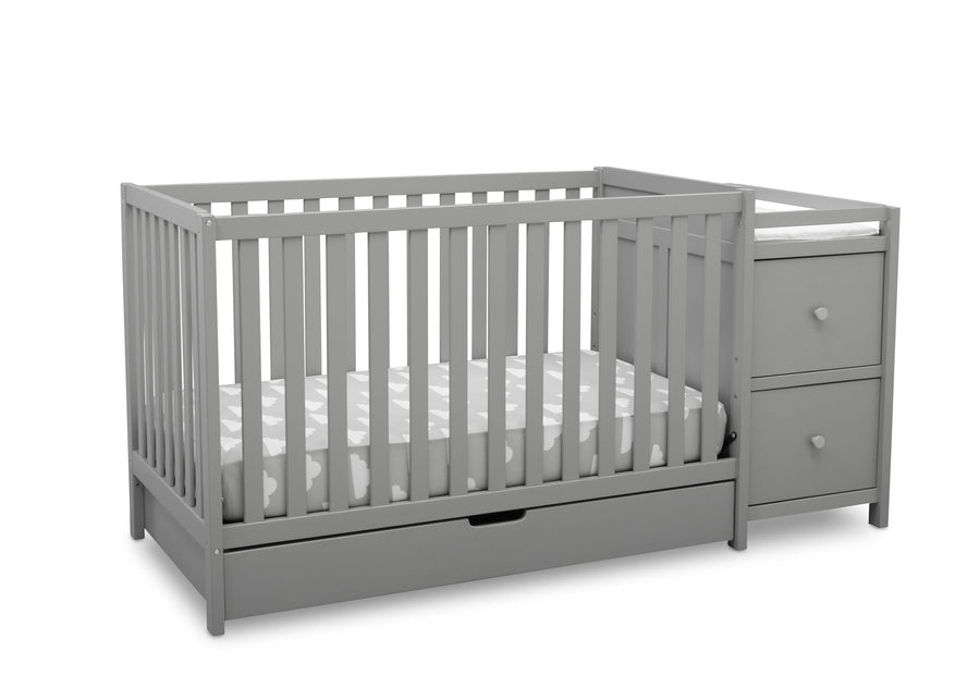 Delta Children Grey 026 Luna Convertible Crib N Changer with Under Drawer (536160) 3-Luna Convertible Crib N Changer with Under Drawer