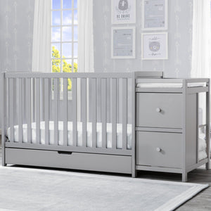 Luna Convertible Crib N Changer with Under Drawer Grey 026 13-Luna Convertible Crib N Changer with Under Drawer