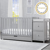Luna Convertible Crib N Changer with Under Drawer Grey 026 24-Luna Convertible Crib N Changer with Under Drawer