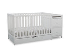 Delta Children Bianca White (130) Luna Convertible Crib N Changer with Under Drawer (536160) 11-Luna Convertible Crib N Changer with Under Drawer