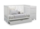 Delta Children Bianca White (130) Luna Convertible Crib N Changer with Under Drawer (536160), Silo Daybed, b3b 14-Luna Convertible Crib N Changer with Under Drawer