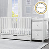 Luna Convertible Crib N Changer with Under Drawer Bianca White 130 25-Luna Convertible Crib N Changer with Under Drawer