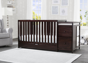 Luna Convertible Crib N Changer with Under Drawer Dark Chocolate (207) 2-Luna Convertible Crib N Changer with Under Drawer