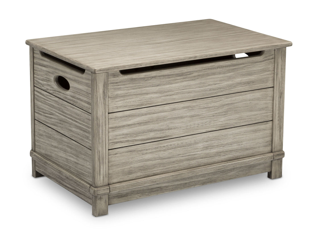 Delta Children Rustic White (119)  Monterey Farmhouse Hope Chest Toy Box (536450), Right View, b2b